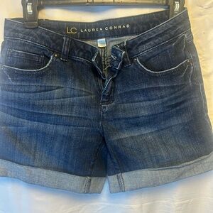 LC Lauren Conrad Dark Blue Jean Shorts